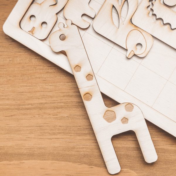 Puzzle casse tête animaux de la savane cut cut codey made in france en bois